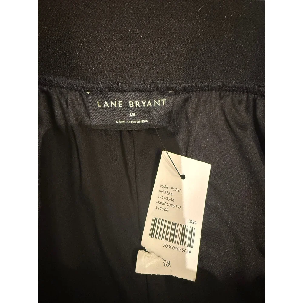 Lane Bryant Womens Pull-On Shine Knit Pleated Wide Leg Metallic Holiday Party 18